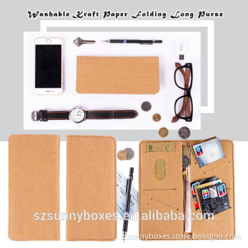 Recycle Waterproof Kraft Paper 10 Cards Wallet Holder